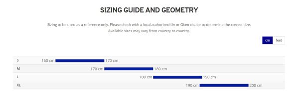 Giant escape discount 3 size guide