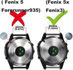 ⁦حزام سهل الملاءمة 26 مم من السيليكون الناعم متوافق مع ساعات جارمن الذكية Garmin Fenix 5X Plus / Fenix 6X / Fenix 6X Pro / 2 Delta PX / Descent Mk2⁩ - الصورة ⁦10⁩