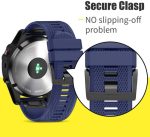 ⁦حزام سهل الملاءمة 26 مم من السيليكون الناعم متوافق مع ساعات جارمن الذكية Garmin Fenix 5X Plus / Fenix 6X / Fenix 6X Pro / 2 Delta PX / Descent Mk2⁩ - الصورة ⁦22⁩