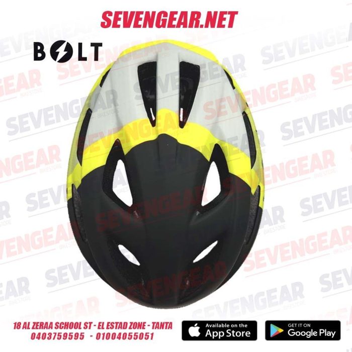 ⁦BOLT Helmet S-311M - Matt Black/Yellow⁩ - الصورة ⁦2⁩