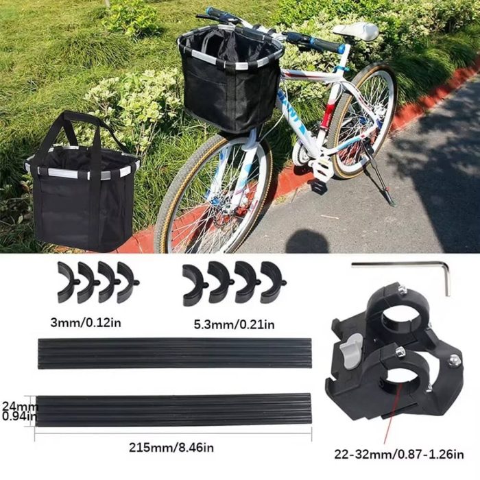 Bike Front Basket Bag With Handlebar Mount - Image 4