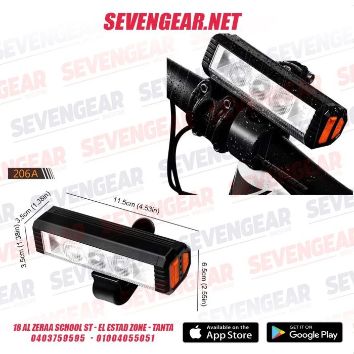 ⁦Bike Front Light 1200Lumens FY-206⁩ - الصورة ⁦5⁩