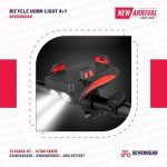 Bike Horn Lamp 4000, 4 in 1, Front light,Horn Speaker, Mobile Holder, Power Bank, USB Rechargeable