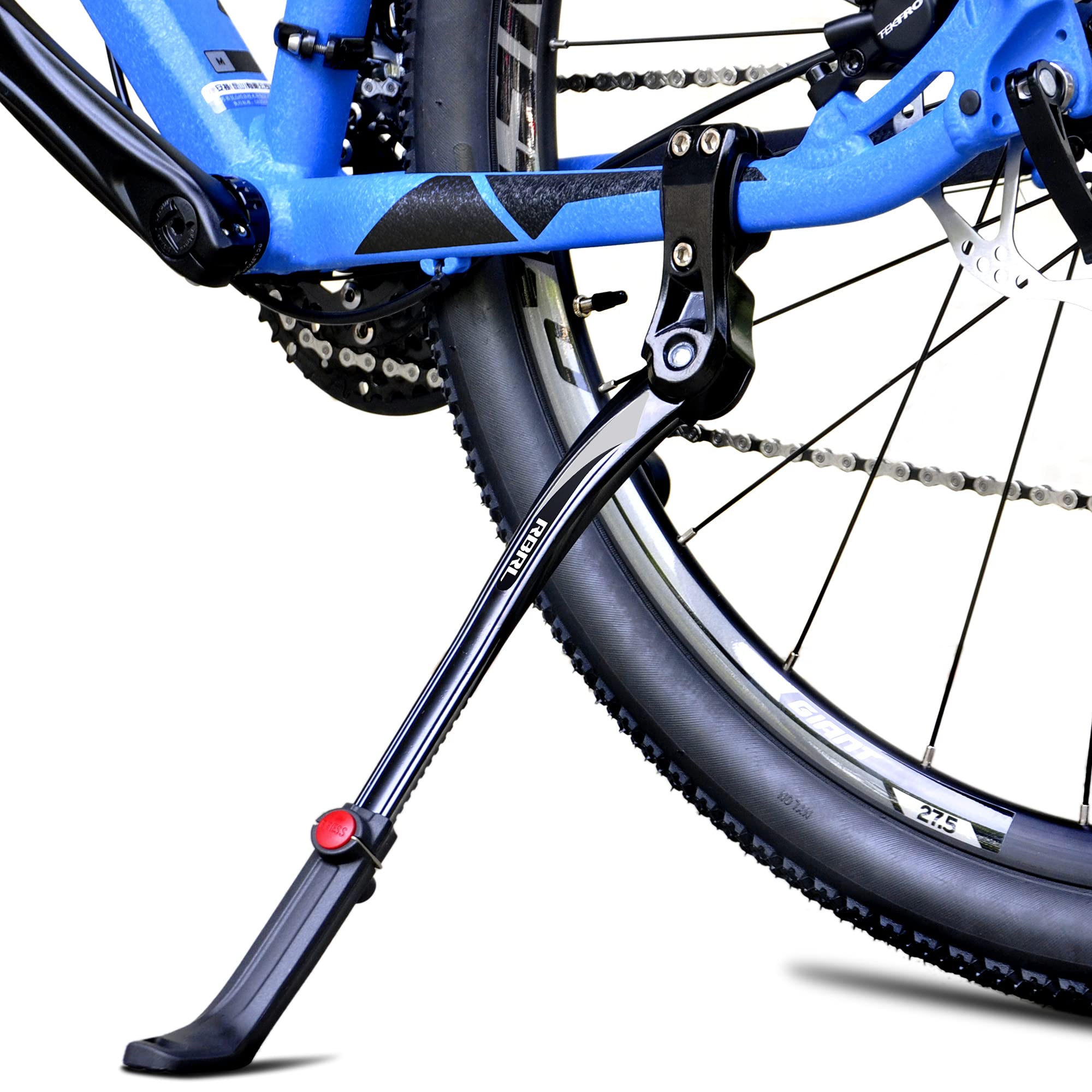 Bike-Side-Stand-AluPlas-0580 Bike Side Stand Aluminum/Plastic - Adjustable Height Button - Image 1