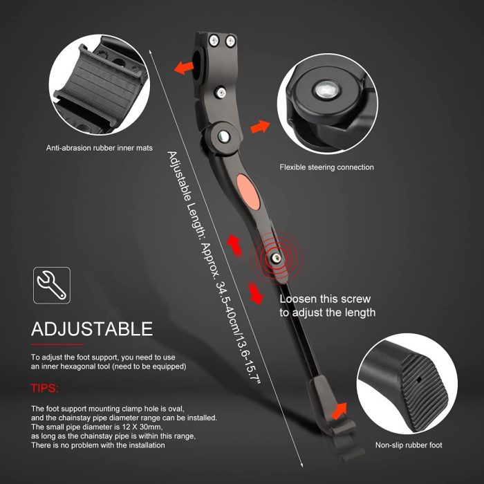 Aluminium Bike Side Stand, Bicycle Kickstand - Image 5
