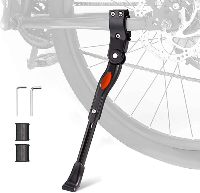 Bike Side Stand Aluminum/Plastic - Adjustable Height Bolt - Image 4