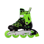 COUGAR MZS835L Fitness Adjustable Inline Flashing Roller Skates - Black/Green - Image 2