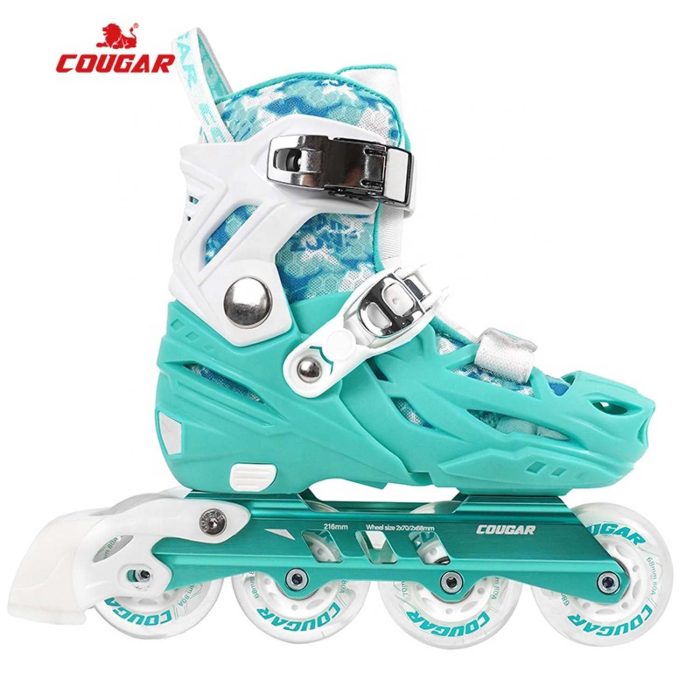 COUGAR MZS315 Flashing Roller Skates - Green - Image 3