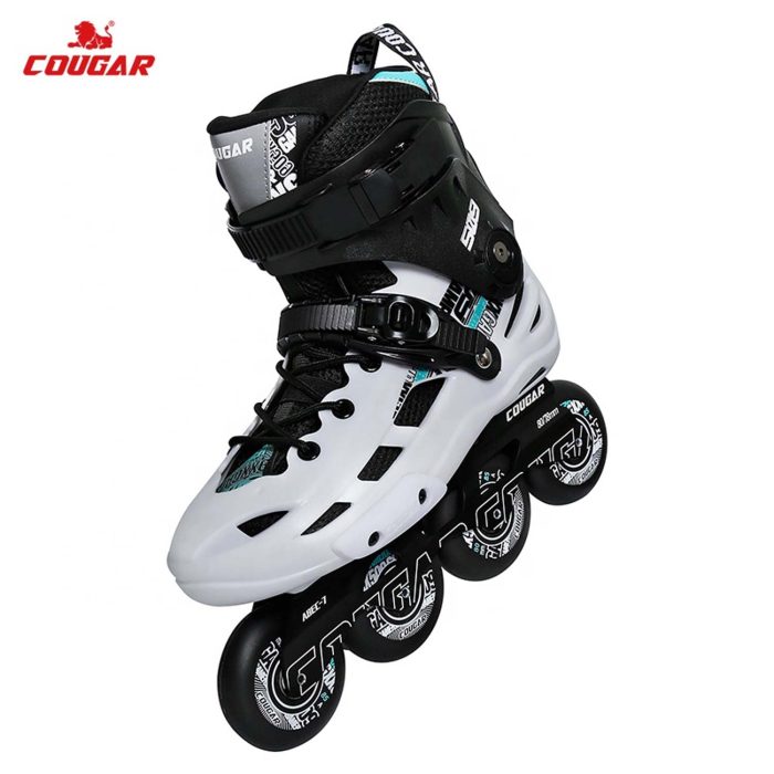 COUGAR MZS509C Freestyle Slalom Inline Roller Skates - White/Black - Image 4