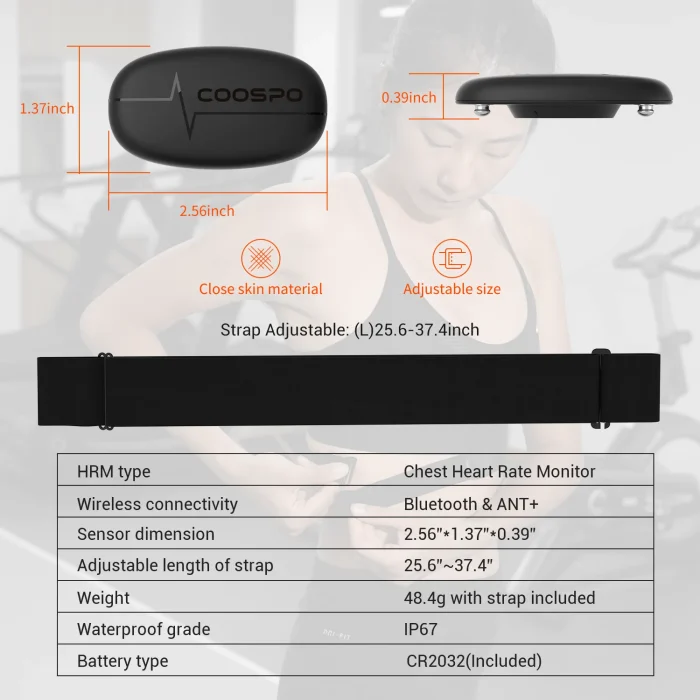 Coospo H6 Chest Strap Heart Rate Monitor - Image 7