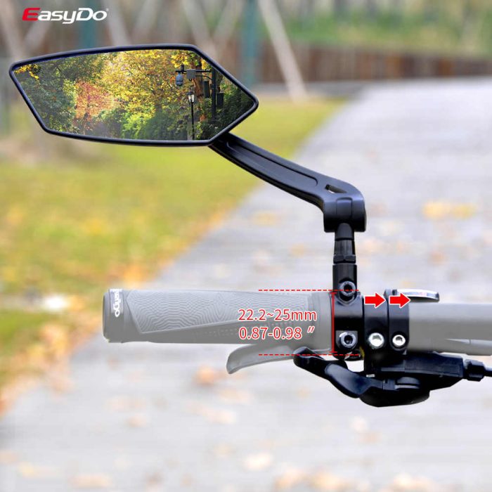 EasyDo Bike Mirror, Wide Vision, Adjustable (2 Mirrors: Left and Right) - Image 7