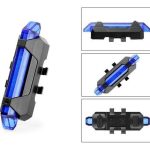 Flasher BS-216, USB Rechargeable Bicycle Tail-light - Blue