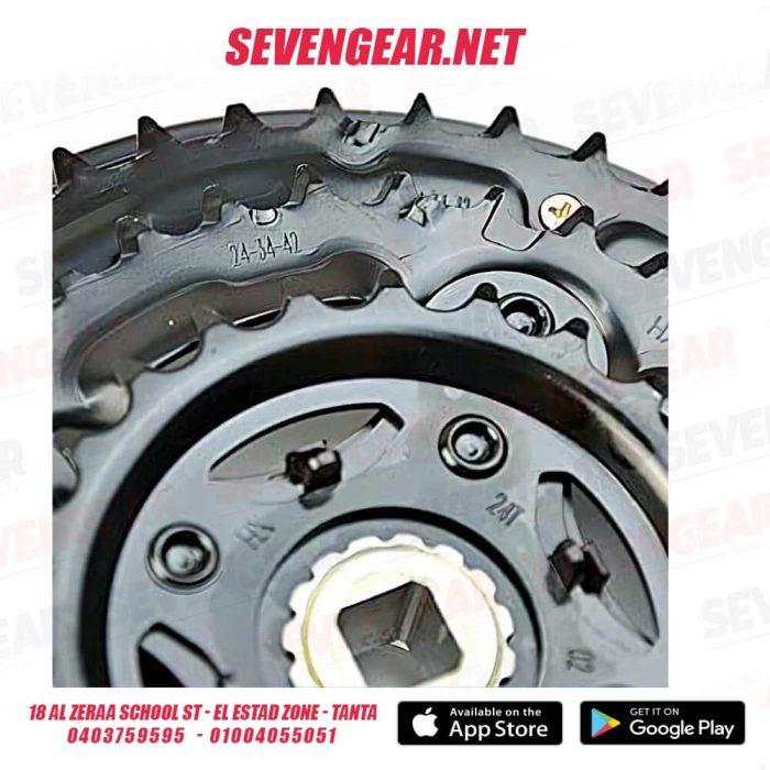 ⁦تروس كرنك الومنيوم 42-34-24 سن Prowheel⁩ - الصورة ⁦4⁩