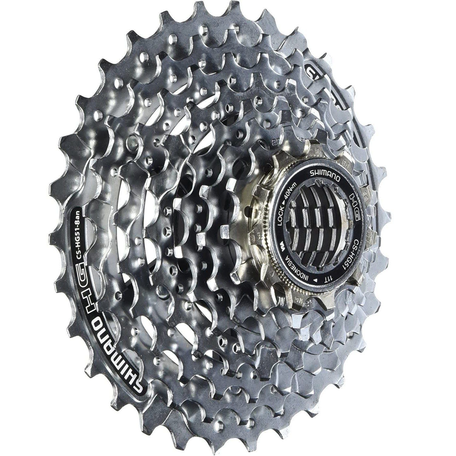 Shimano-Cassette-8s-11-32-CS-HG51-8aw____ كاسيت شيمانو 8 سرعات 11-32 CS-HG51-8aw - الصورة 1