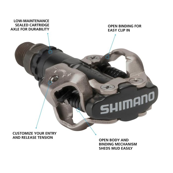 ⁦Shimano PD-M520 SPD Pedals MTB Pedals⁩ - الصورة ⁦4⁩