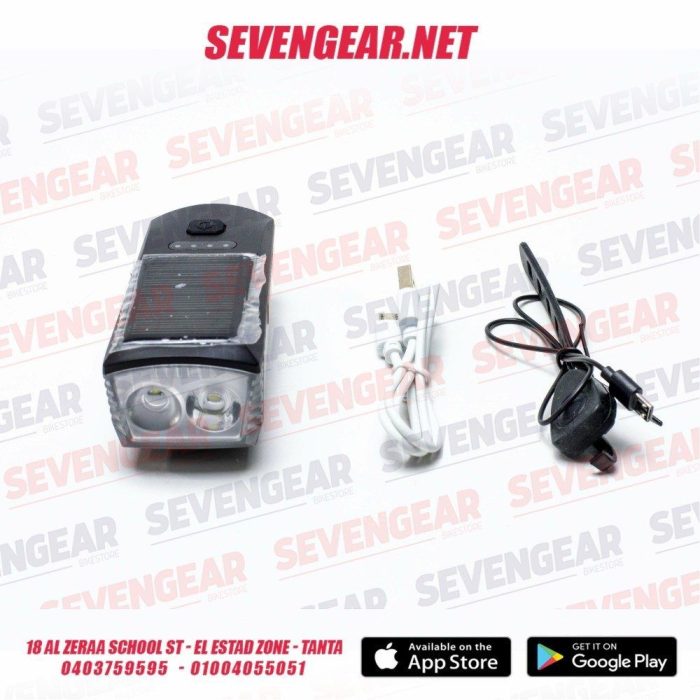 ⁦كشاف و سرينه قابلة للشحن بالطاقة الشمسية FY-327⁩ - الصورة ⁦2⁩