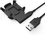 Charger Compatible with Garmin Fenix 3, Fenix 3 HR, Fenix 3 Sapphire, Quatix 3, Tactix Bravo Smartwatch - USB Charging Cable Clip 100cm