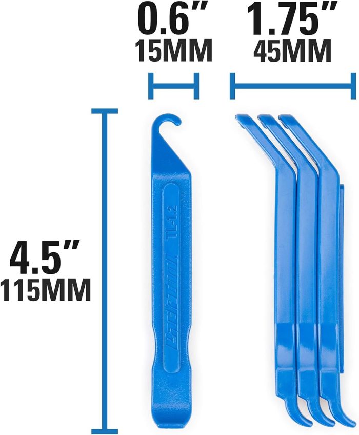 Park Tool TL-1.2 - Tyre Lever Set Of 3 Carded Tool, Blue - Image 5