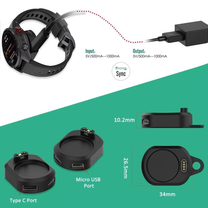 Garmin Dock Charger 2in1 Type-C & Micro USB - Image 2