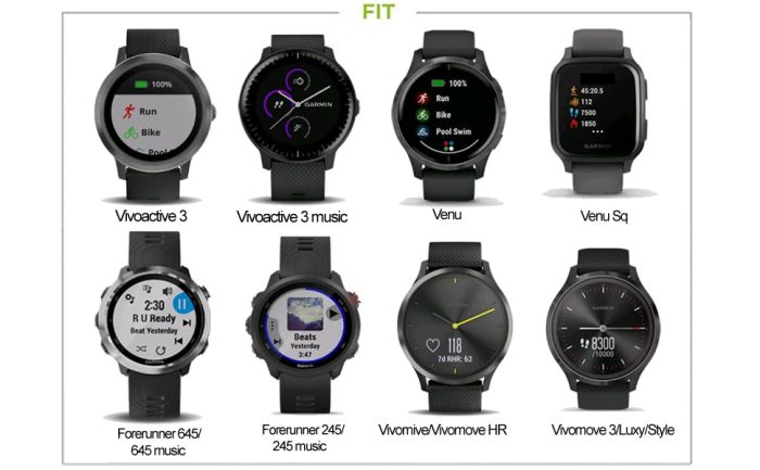 ⁦حزام سليكون لساعات جارمن الذكية Vivoactive 3, Vivoactive 3 Music, Vivomove HR, Vivomove Watch Band⁩ - الصورة ⁦3⁩