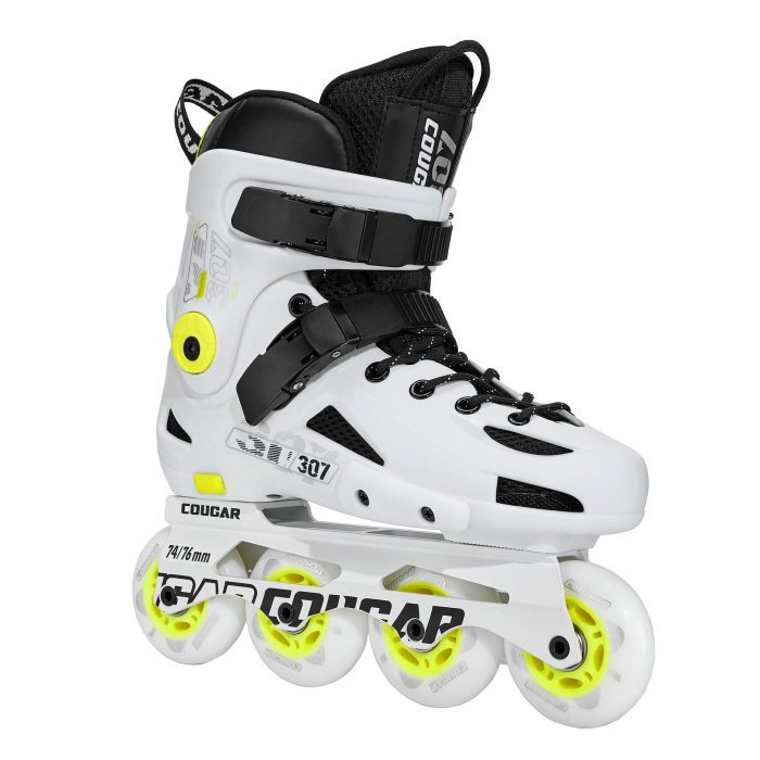 COUGAR MZS307C Freestyle Inline Roller Skates - White - Image 2