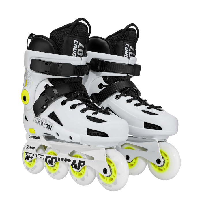 COUGAR MZS307C Freestyle Inline Roller Skates - White - Image 3