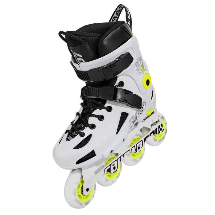 COUGAR MZS307C Freestyle Inline Roller Skates - White - Image 4