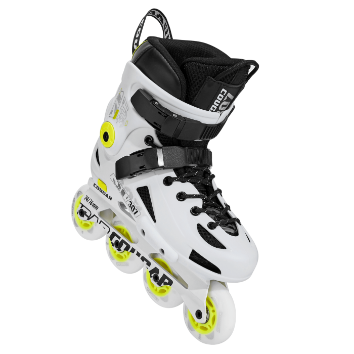 COUGAR MZS307C Freestyle Inline Roller Skates - White - Image 5