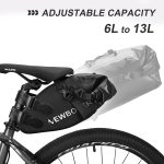 ⁦NEWBOLER Bike Packing Bike Bag 13L Waterproof Reflective Large-Capacity Bike Saddle Bag for Bicycles Rear Rack⁩ - الصورة ⁦4⁩