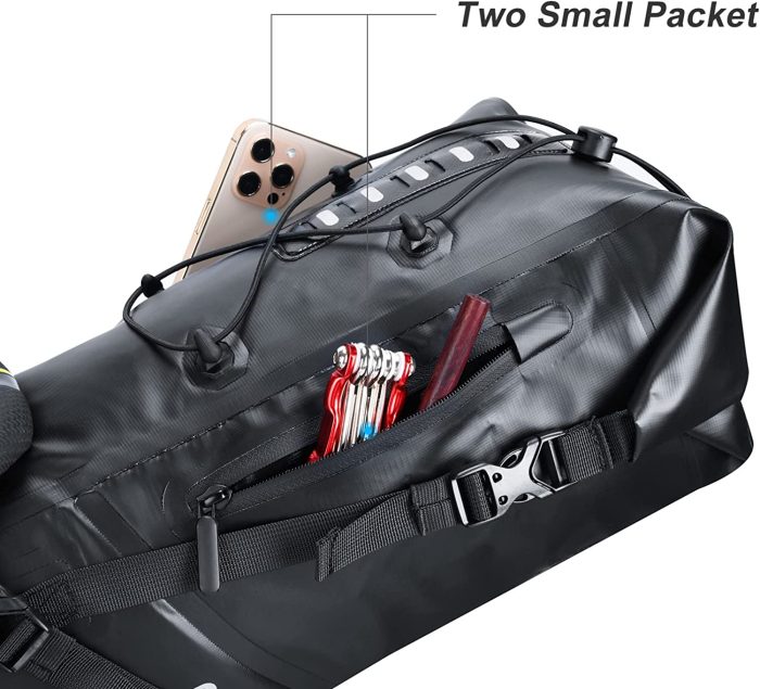 ⁦NEWBOLER Bike Packing Bike Bag 13L Waterproof Reflective Large-Capacity Bike Saddle Bag for Bicycles Rear Rack⁩ - الصورة ⁦2⁩