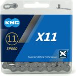 KMC X11 Chain 118 Links Grey With Power Link