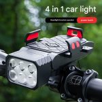 Bicycle Headlight, Speaker and Phone Holder – Black - الصورة 5