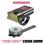 Bicycle Headlight & Wireless Remote Control Tail Light Combo with Horn 2810A