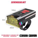 Bicycle Headlight & Wireless Remote Control Tail Light Combo with Horn 2810A - Image 3