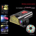 Bicycle Headlight & Wireless Remote Control Tail Light Combo with Horn 2810A - Image 6