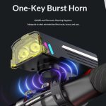 Bicycle Headlight & Wireless Remote Control Tail Light Combo with Horn 2810A - Image 7