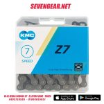KMC Z7 Chain 6/7/8Speed 7.3mm, Links 116 Grey